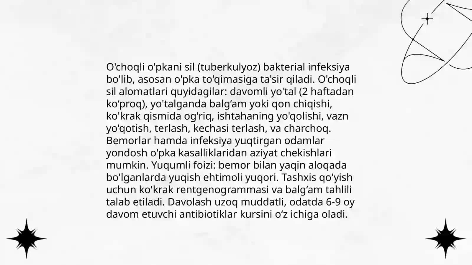 O'choqli o'pkani sil (Tuberkulyoz) 3