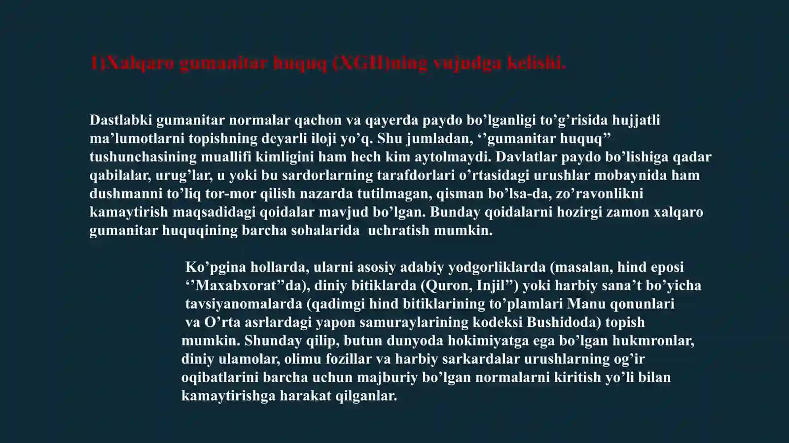 Xalqaro Gumanitar Huquq 3