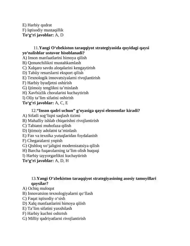 “Yangi O‘zbekiston taraqqiyot strategiyasi va uning mazmuni.Inson qadri uchun g‘oyasining ahamiyati 3