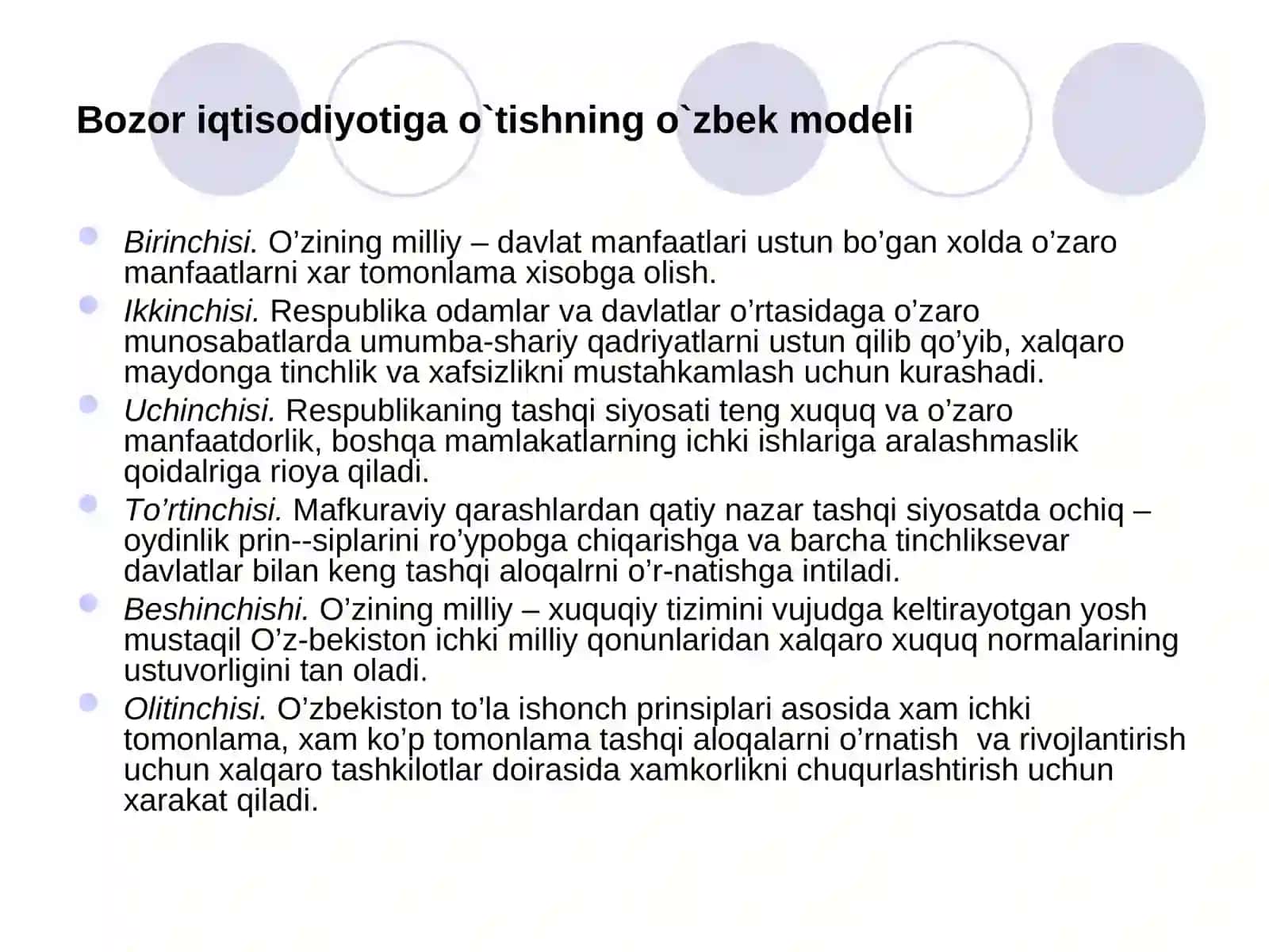 O’zbekistonning o’ziga xos istiqlol taraqqiyot yo’li 3