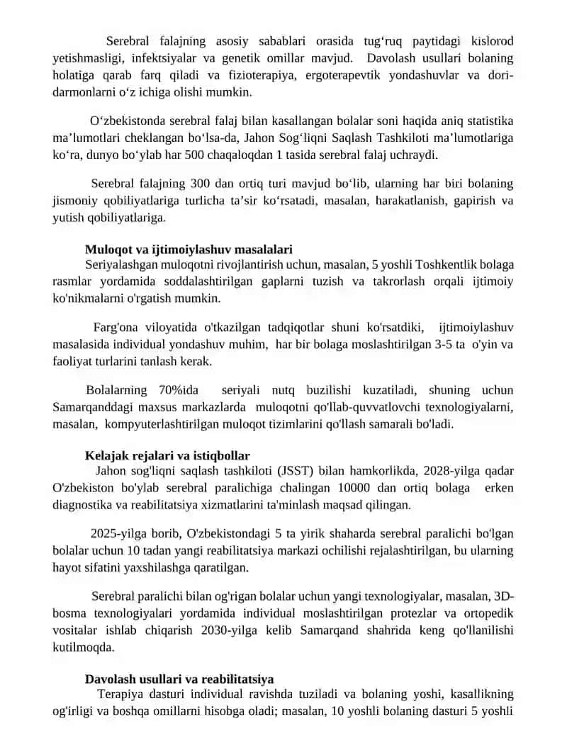 Bolalar selebral falaj boʻlgan bolalar bilan olib boriladigan ishlar 3