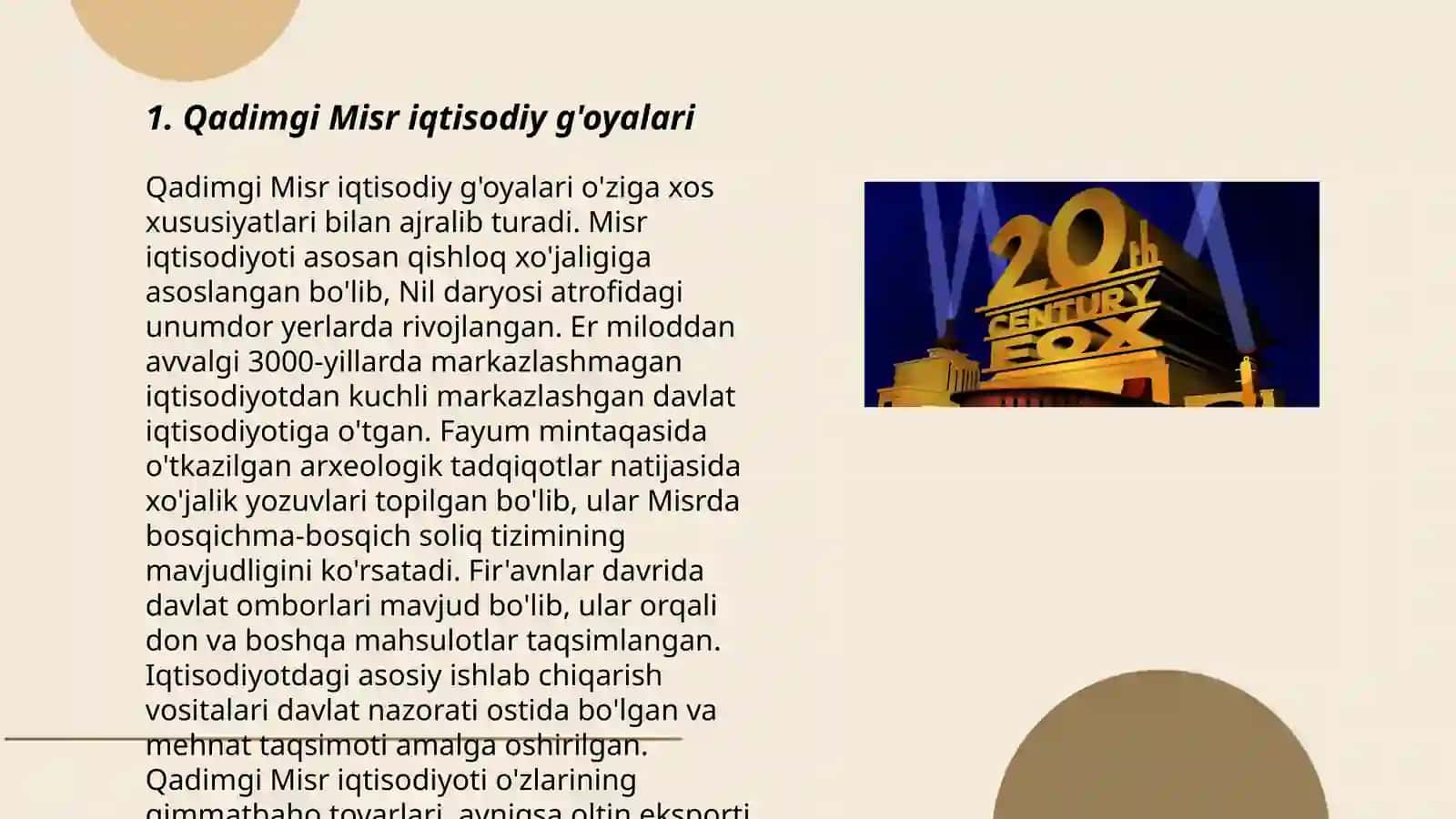 Qadimgi Misr iqtisodiy g'oyalari 3