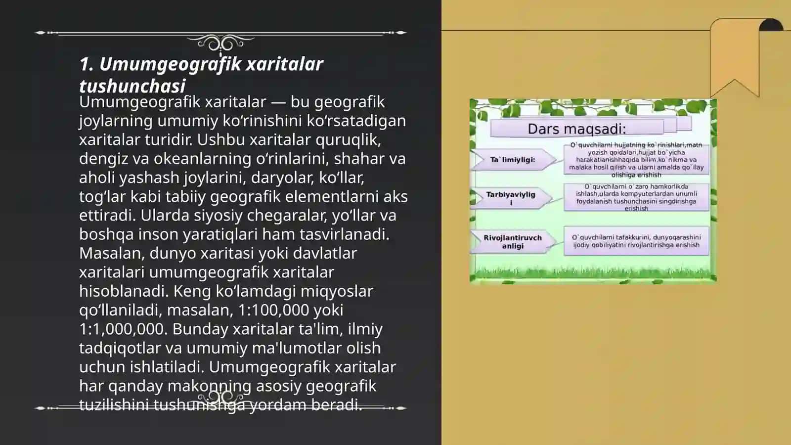 Umumgeografik xaritalar ularning mazmuni va vazifalari 3