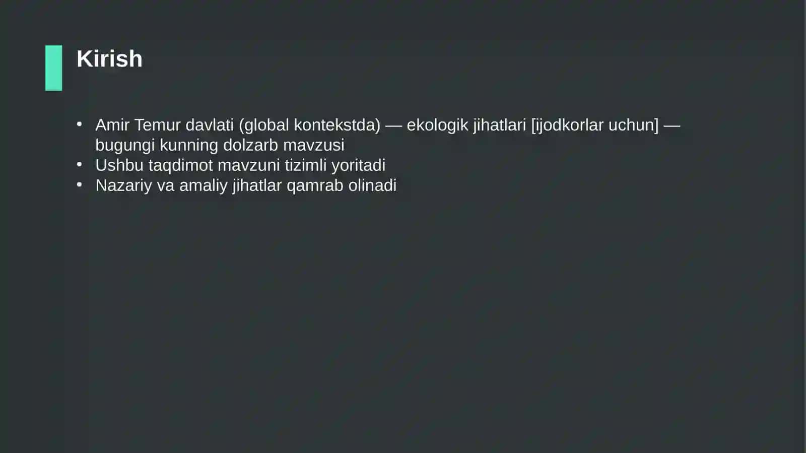 Amir Temur davlati (global kontekstda) — ekologik jihatlari [ijodkorlar uchun] 3