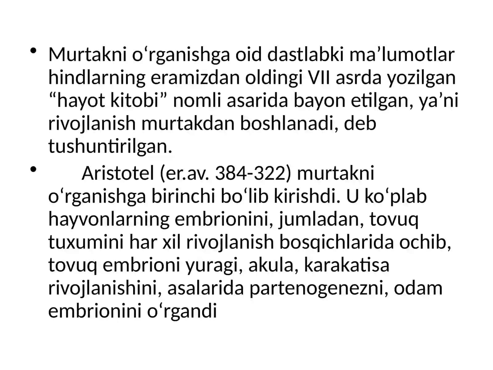 Individual rivojlanish va populyasiya genetikasi 3