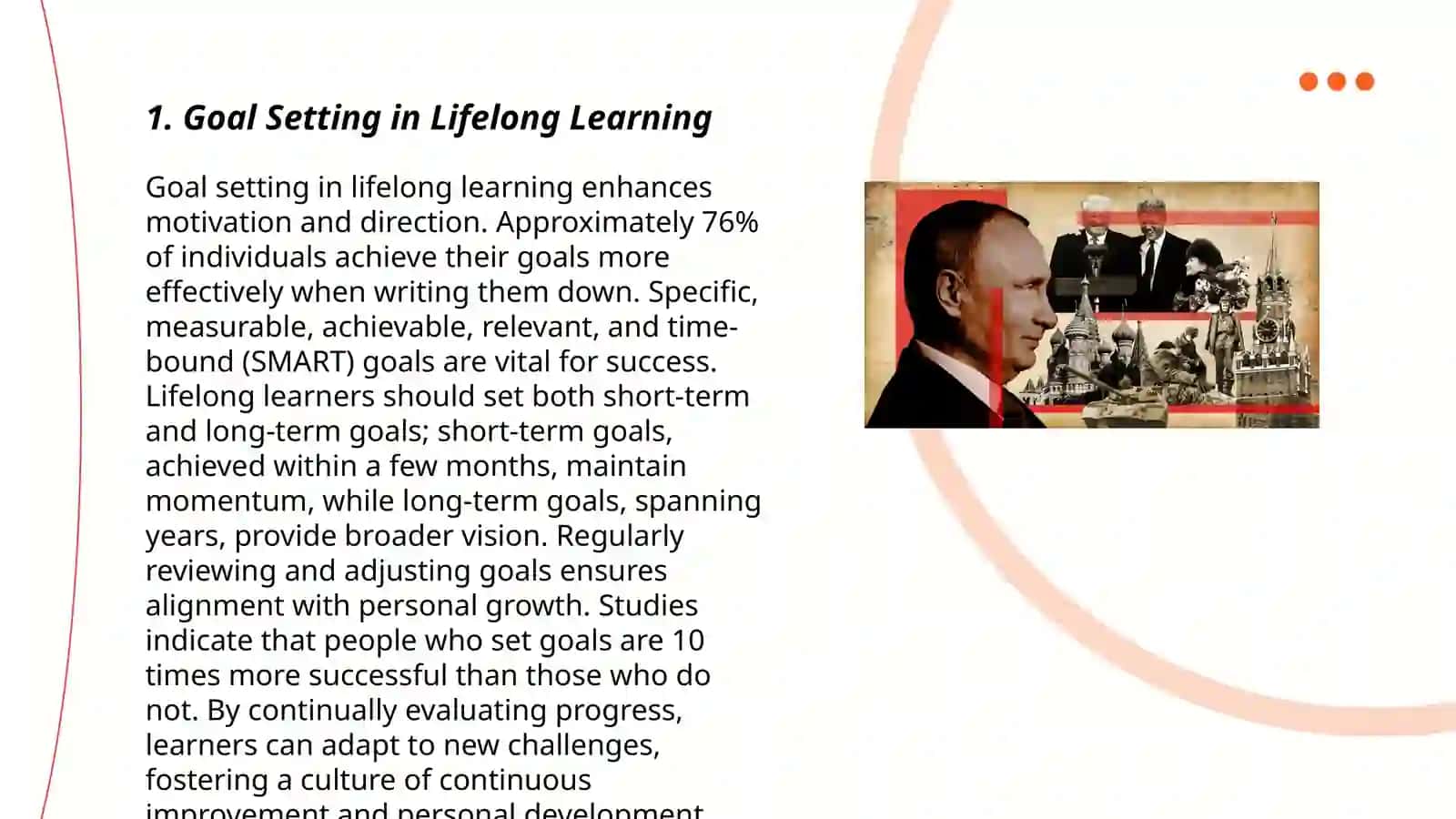 Goal Setting in Lifelong Learning 3