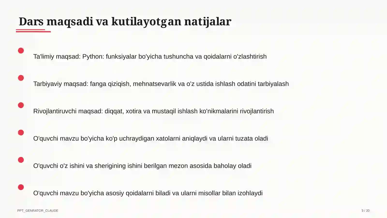Python: funksiyalar (9-sinf) 3
