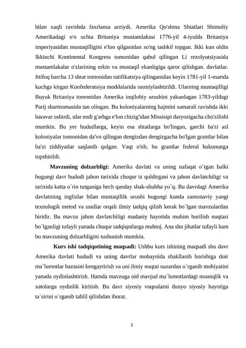 AQSh territoriyasining kengayishi (XVIII asrning oxirgi o‘n yilliklari – XIX asrning birinchi yarimi) 3