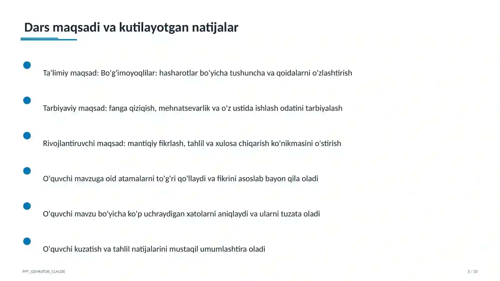 Bo'g'imoyoqlilar: hasharotlar (7-sinf) 3