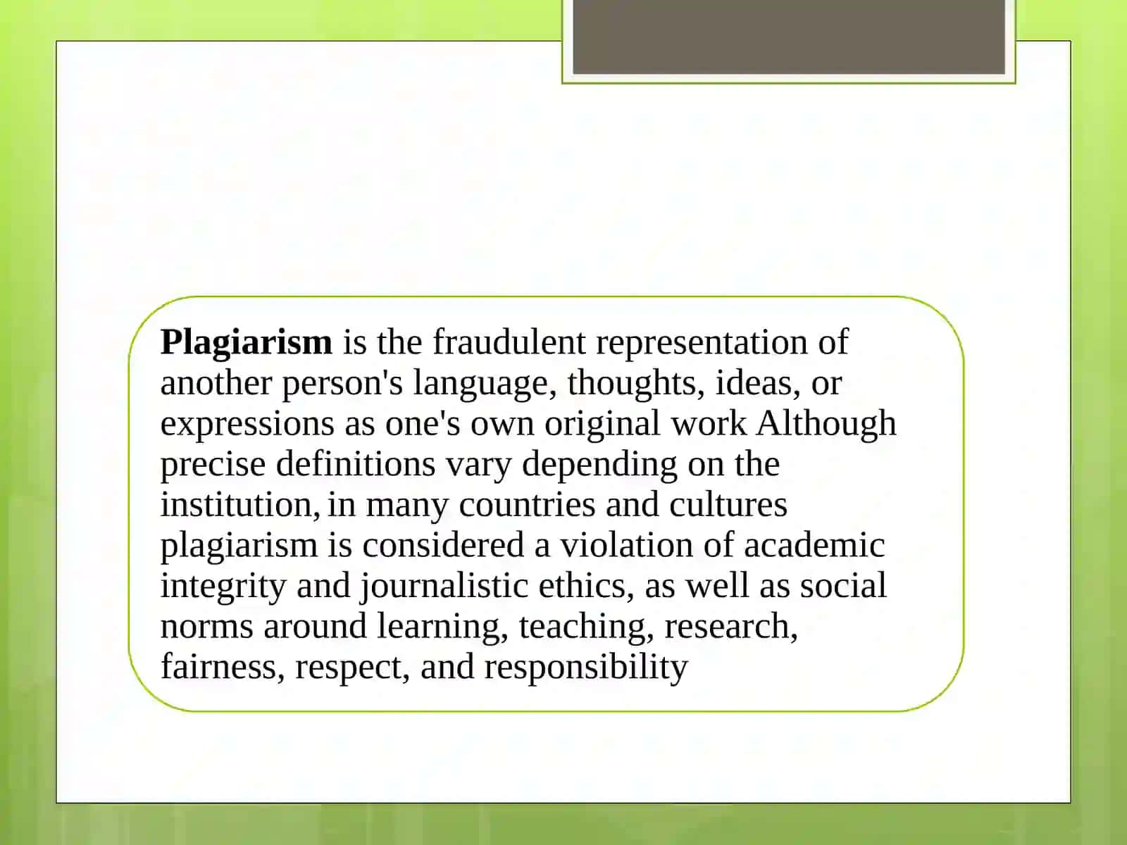 Plagiarism 3