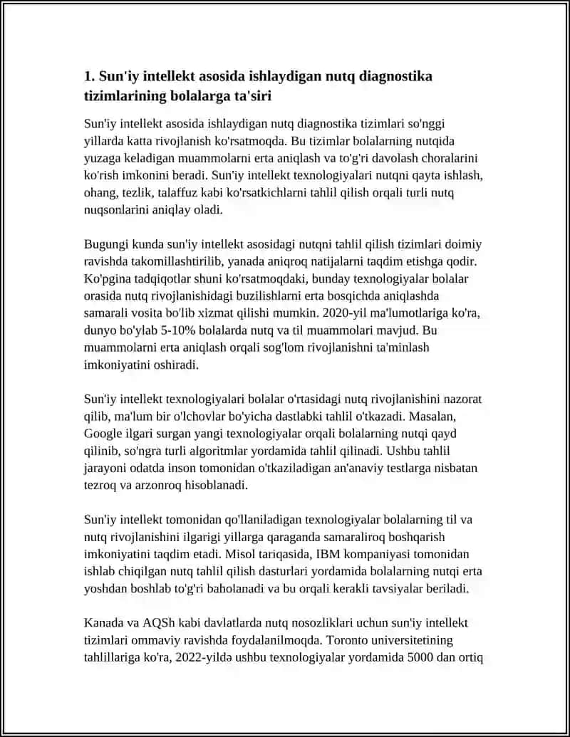 SUN'IY INTELLEKT VA NUTQ TERAPIYASI BOLAGA TA'SIRI 3