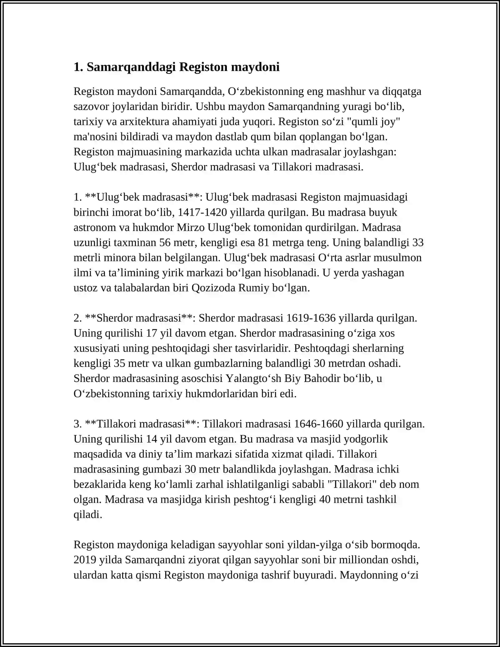 Samarqanddagi Registon maydoni 3