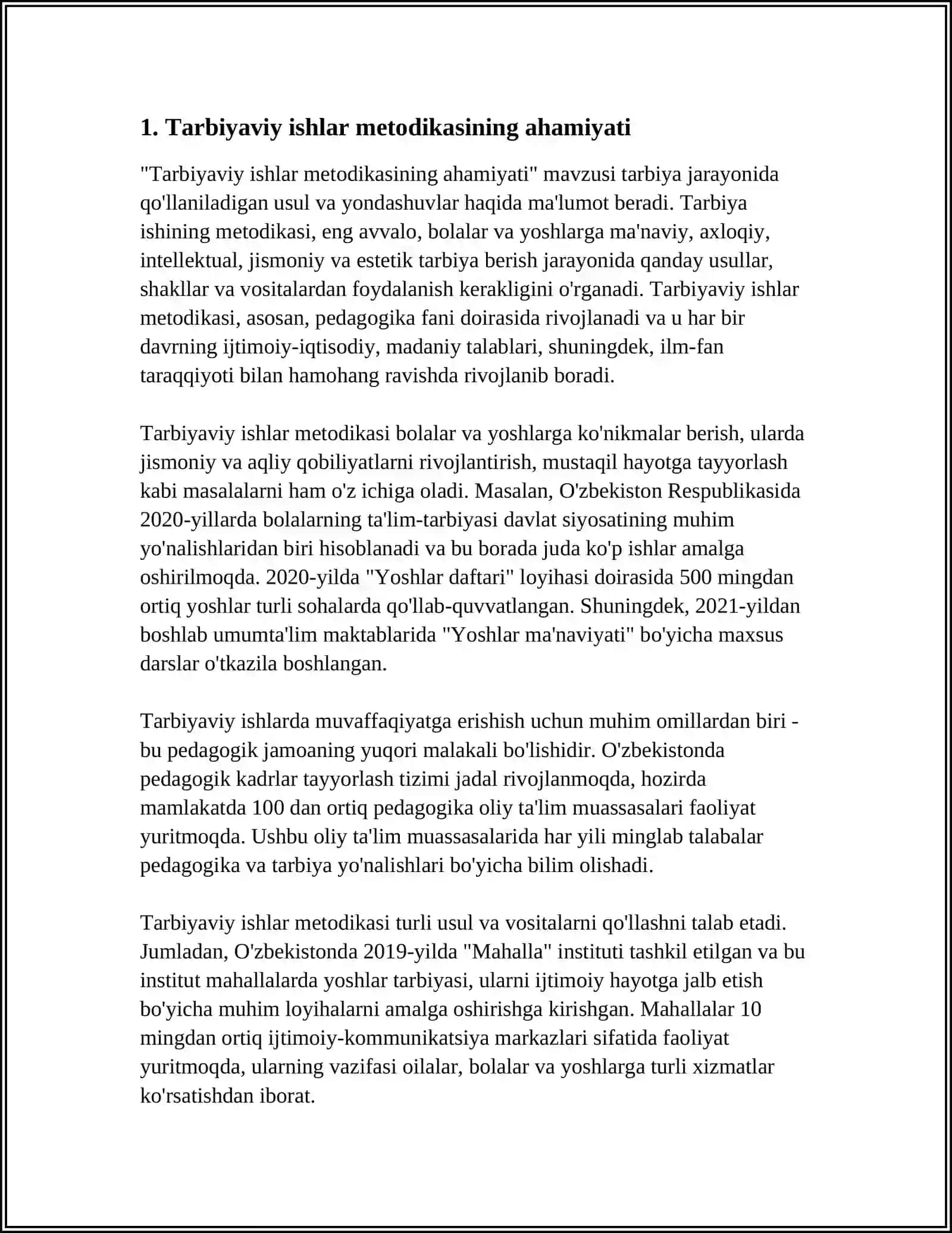 TARBIYAVIY ISHLAR METODIKASI FANINING MAQSAD VA VAZIFALARI 3