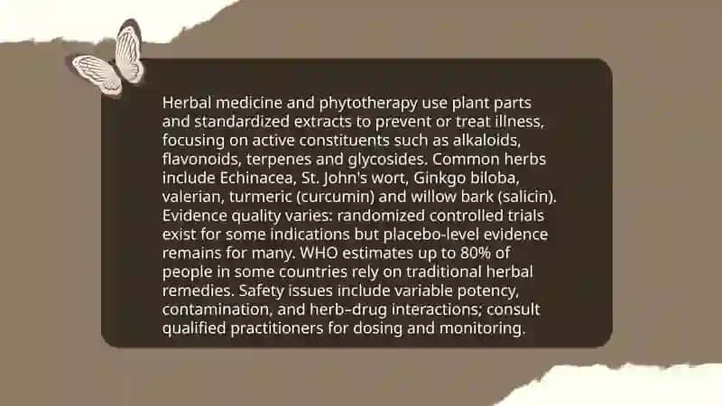 Herbal medicine and phytotherapy 3