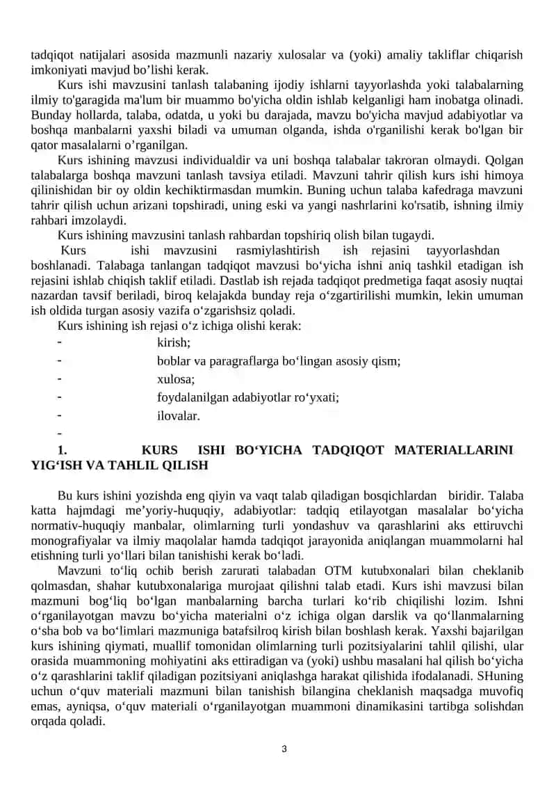 O‘ZBEKISTONDA FERMERLIK FAOLIYATINI TASHKIL QILISHNI YANADA TAKOMILLASHTIRISH VA UNI RIVOJLANTIRISH CHORA-TADBIRLARI TO‘G‘RISIDAIQTISODIYOT NAZARIYASI KURS ISHI 3