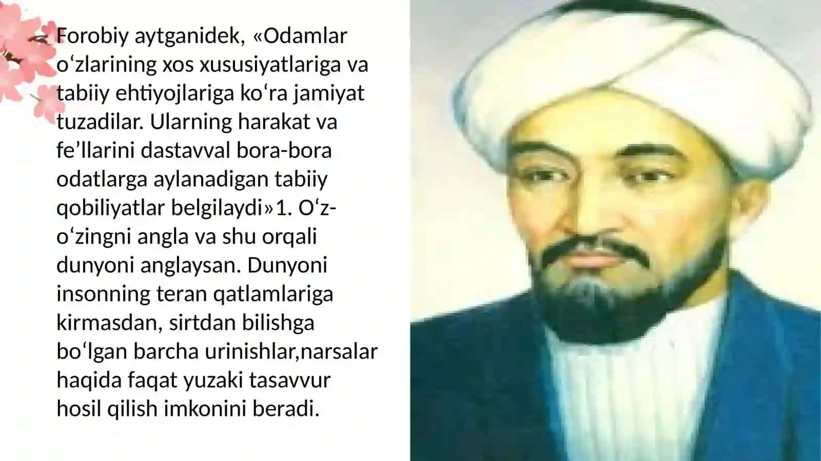 FALSAFA FANIDAN TAYYORLAGAN TAQDIMOTI 3