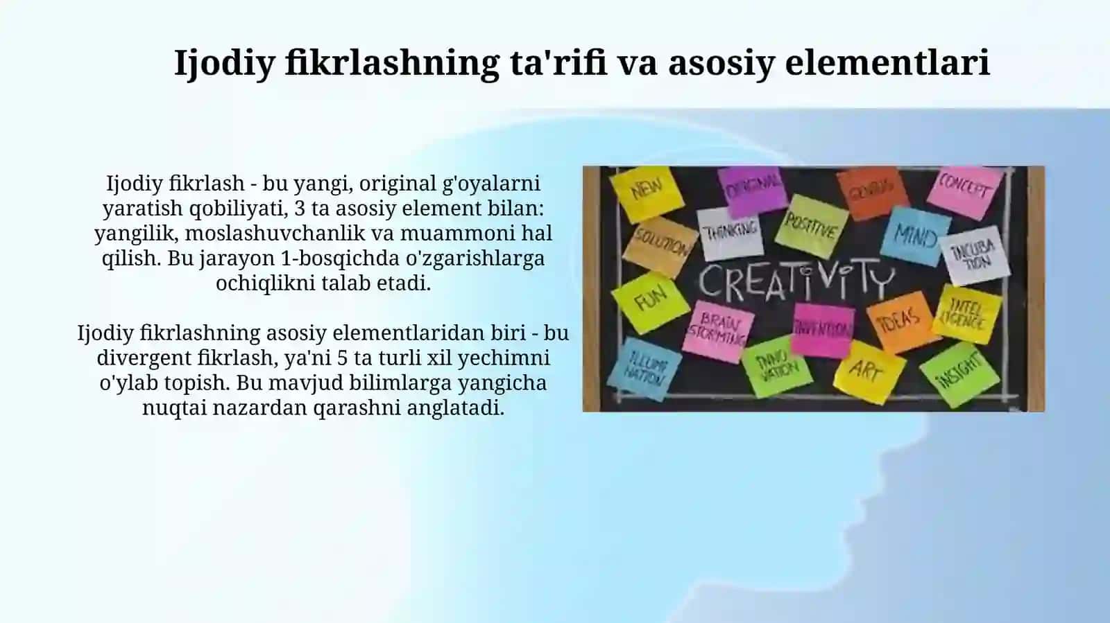 Kreativ fikrlash nima tushuncha 3