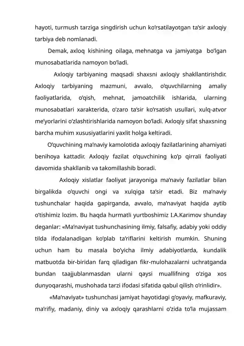 O`quvchilarni ma`naviy axloqiy tarbiyasida oila, mahalla va ta`lim muassasining hamkorligi 3