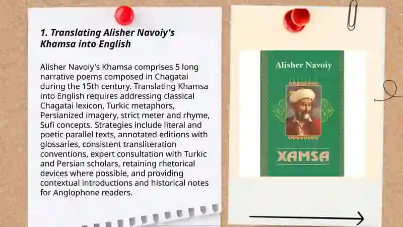 Alisher Navoiy's Khamsa Translation 3