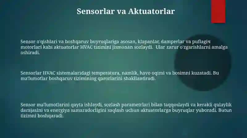 Sensorlar HVAC Tizimiga O'qish 3