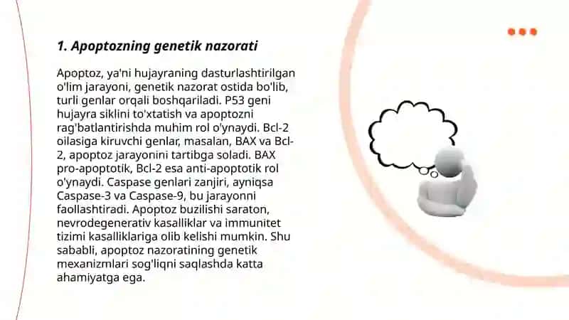 Rejalashtirilgan hijayra o'limi. Apoptoz 3