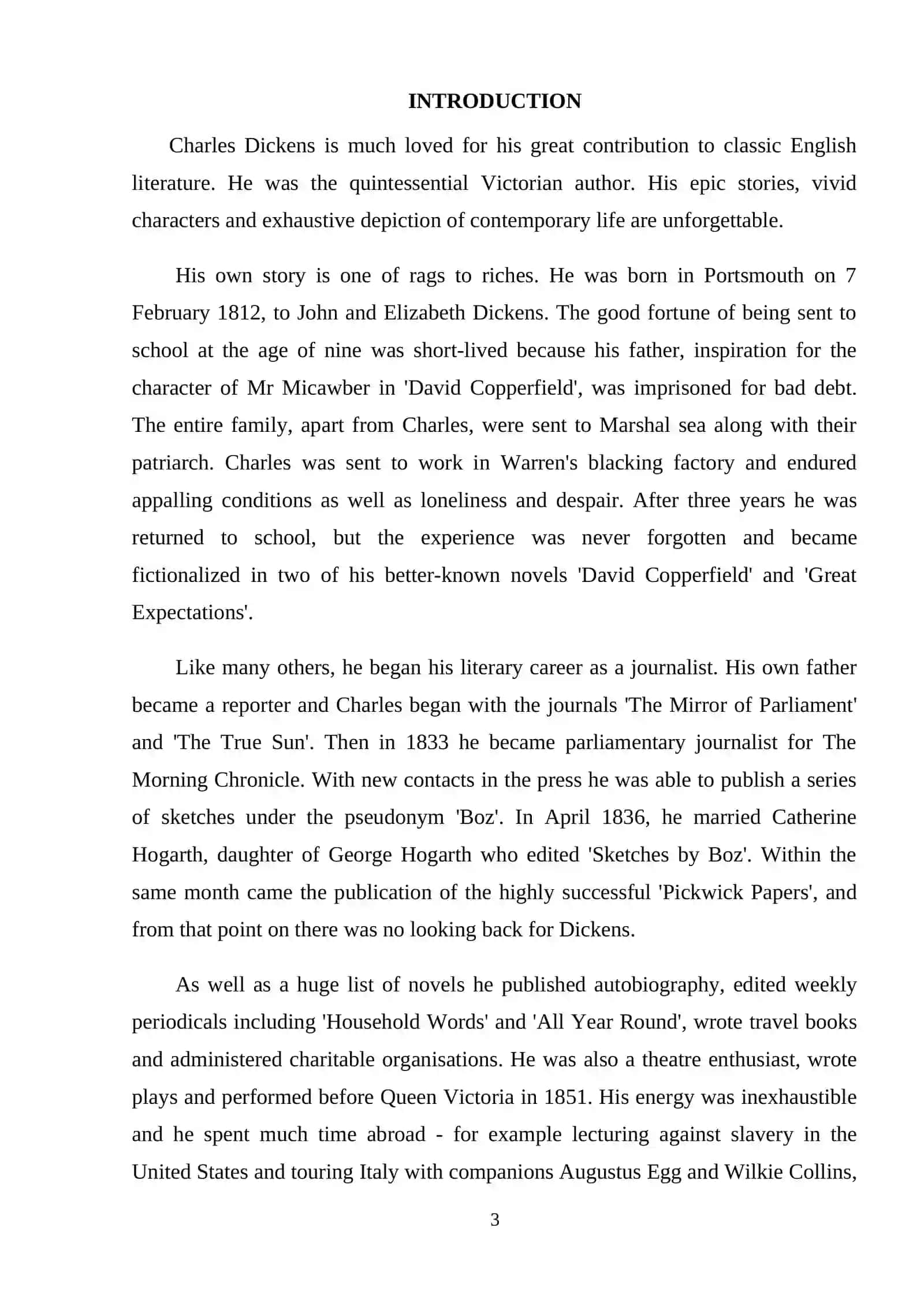 Mavzu: Charles Dickens role in English literature 3