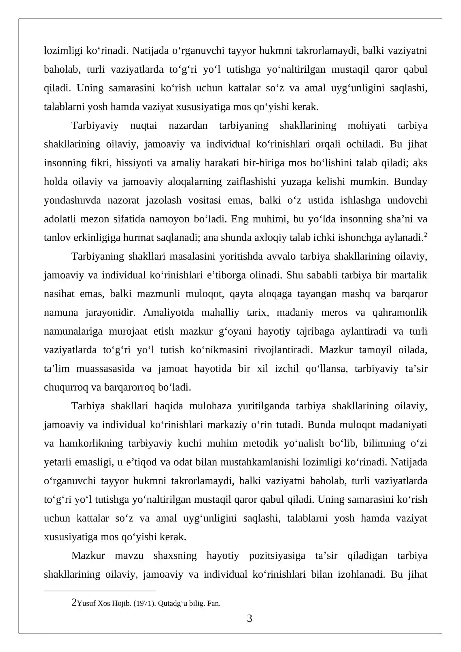 Tarbiyaning shakllari 3