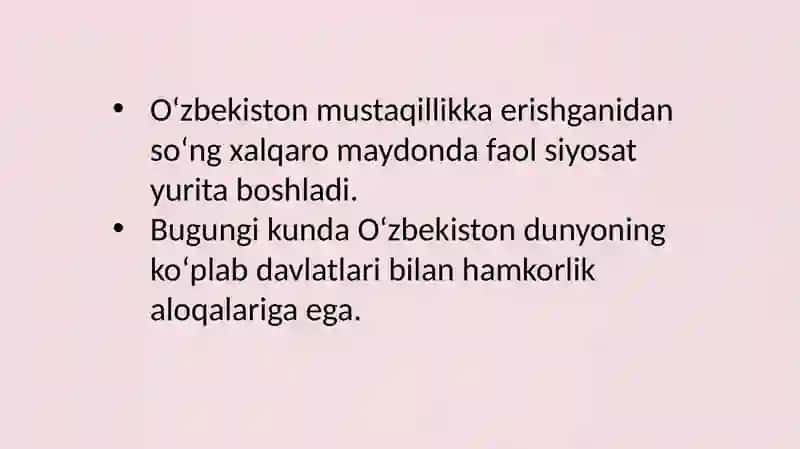 O‘zbekiston va jahon hamjamiyati 3