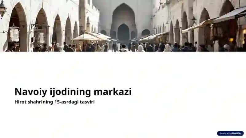 Alisher Navoiy ijodi: Turkiy xalqlar adabiyotining yuksak cho‘qqisi 3