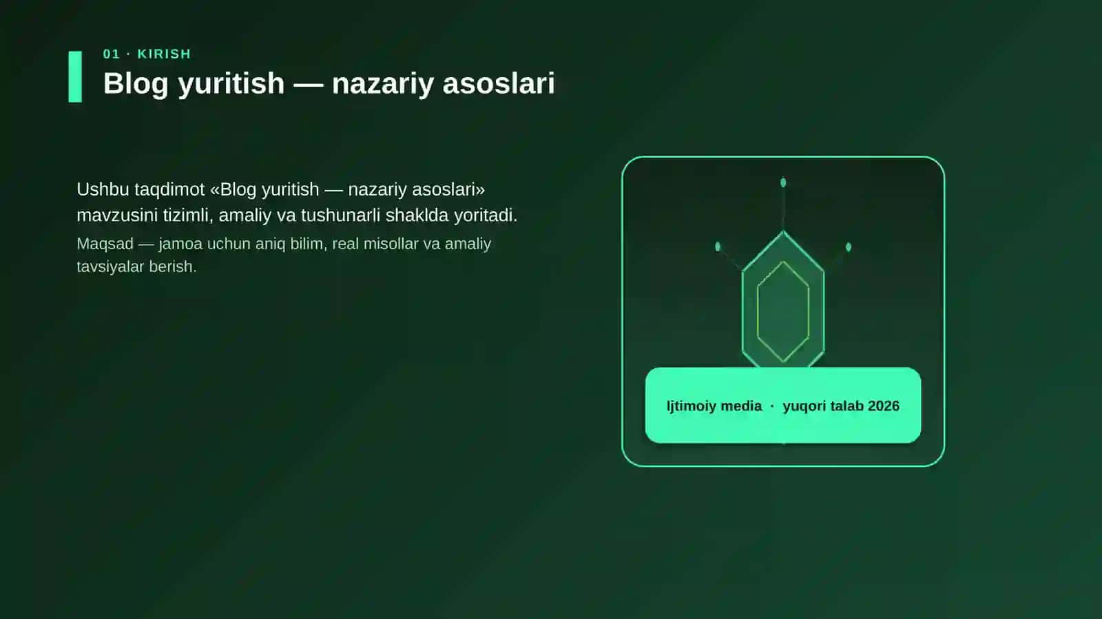 Blog yuritish — nazariy asoslari 3
