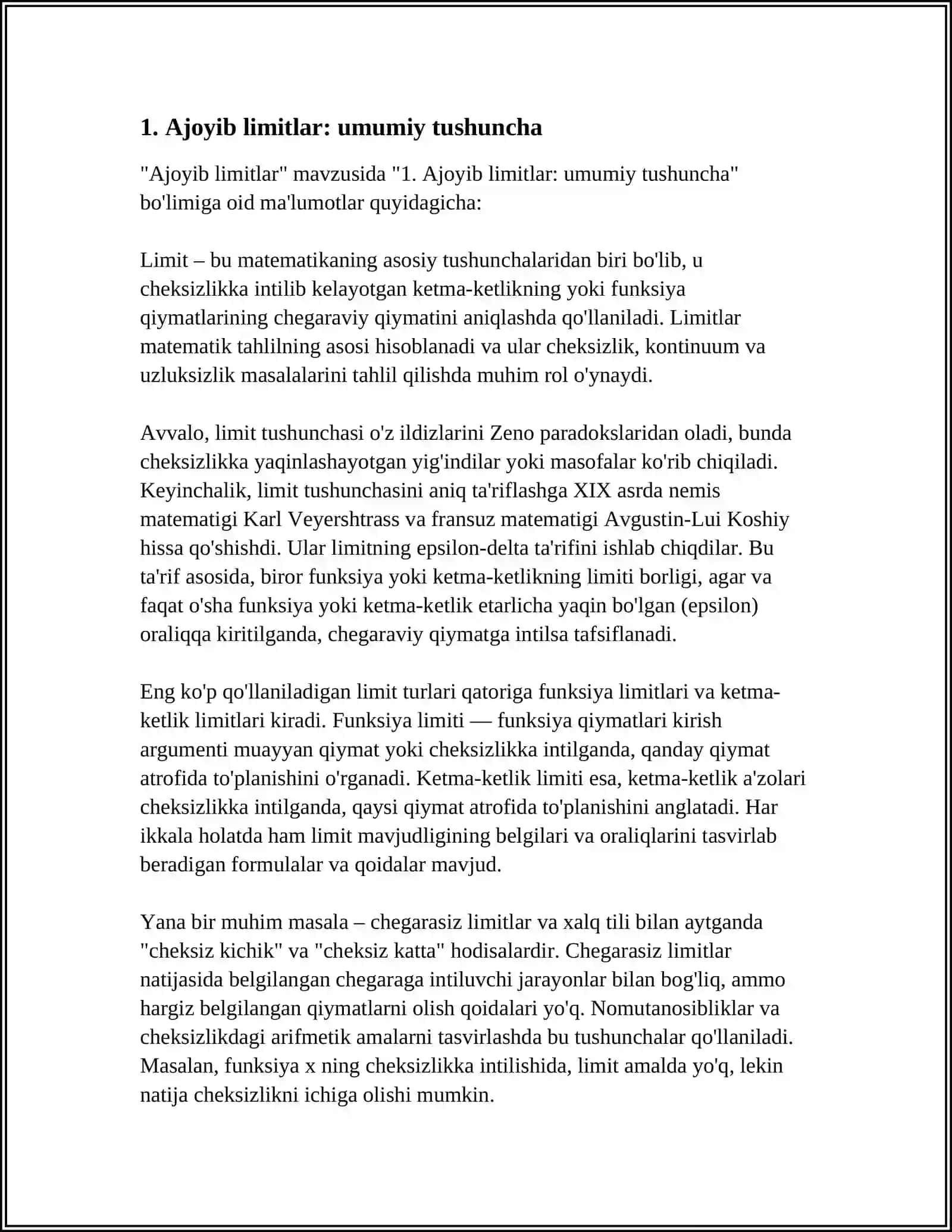 AJOYIB LIMITLAR 3