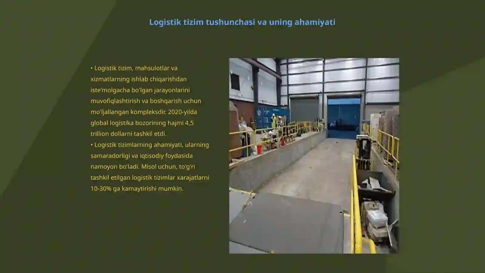 Logistik tizim tushunchasi va turlari 3