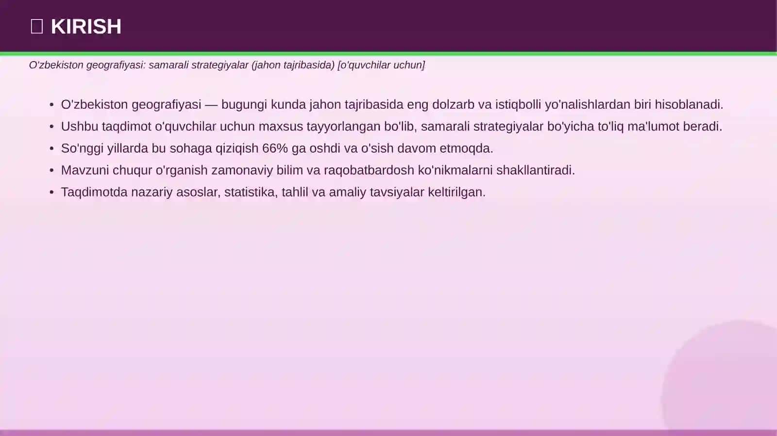 O'zbekiston geografiyasi: samarali strategiyalar (jahon tajribasida) [o'quvchilar uchun] 3