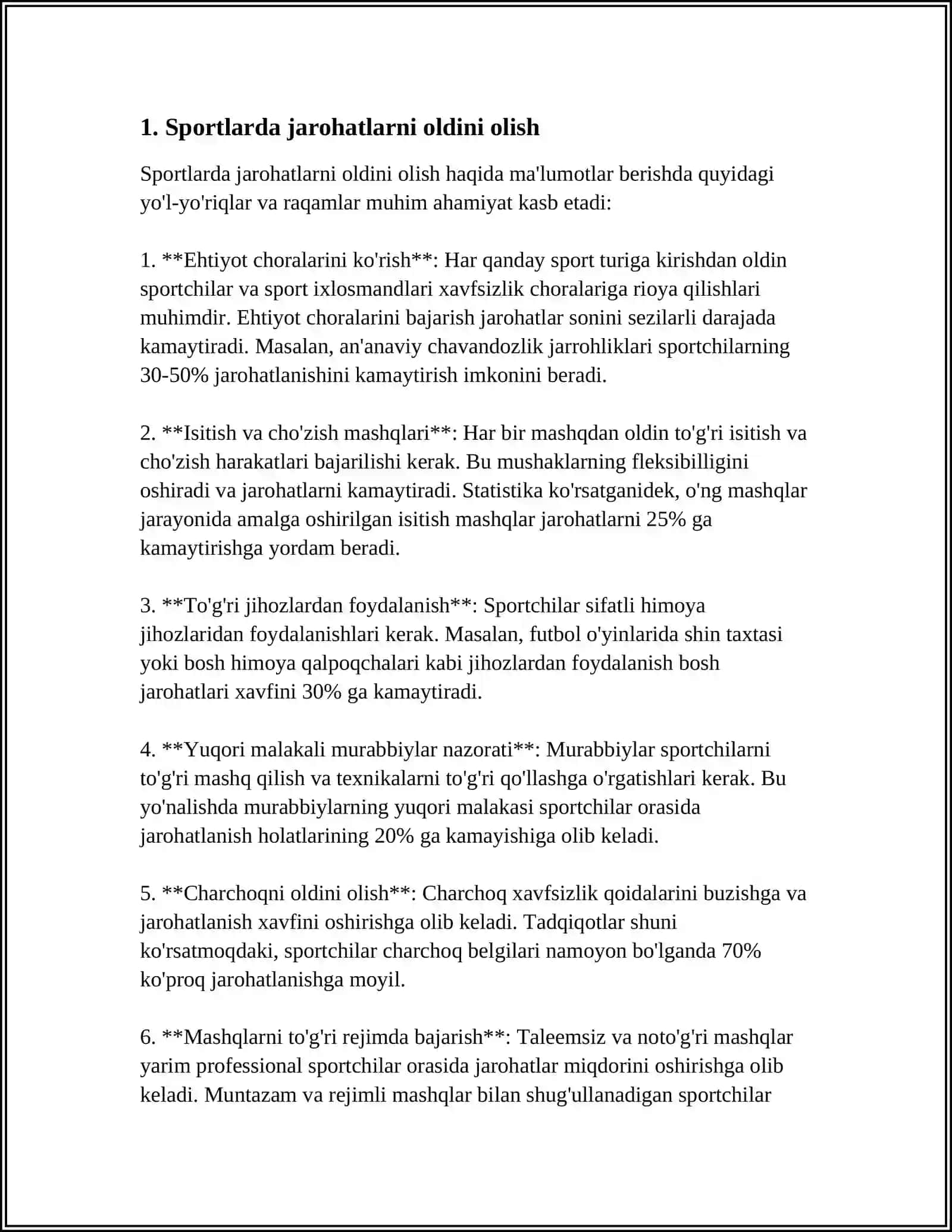 SPORTDA PEDAGOG SHIFOKOR NAZORATINI OʻTKAZISH 3