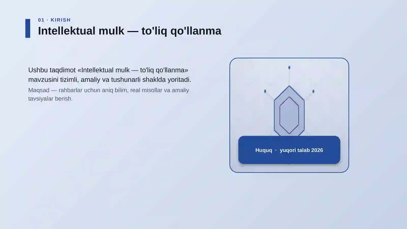Intellektual mulk — to'liq qo'llanma 3