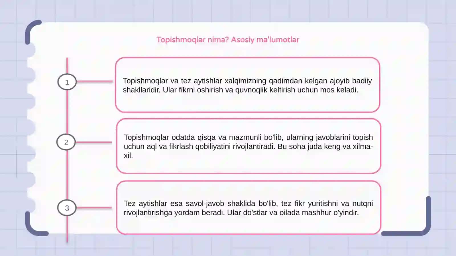 Topishmoqlar va tez aytishlar 3