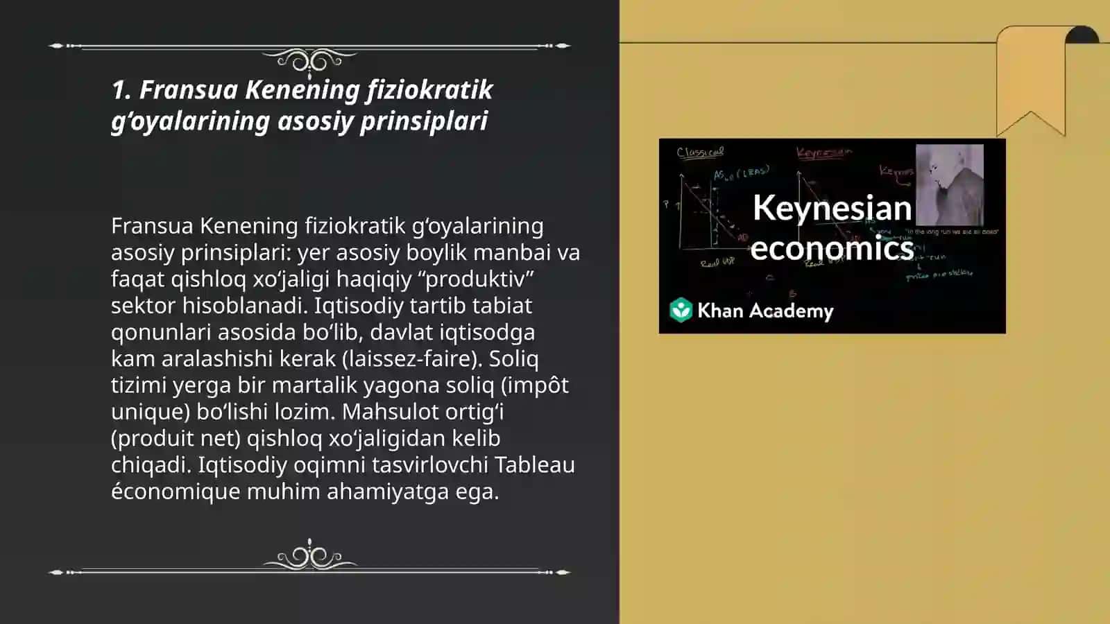 Fransua Kenening iqtisodiy nazariyalari 3
