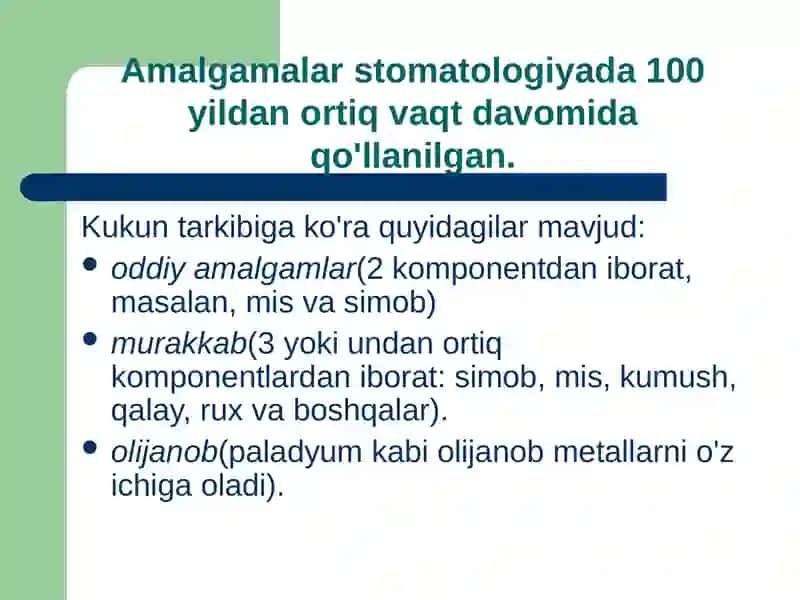 Amalgamalar turlari 3