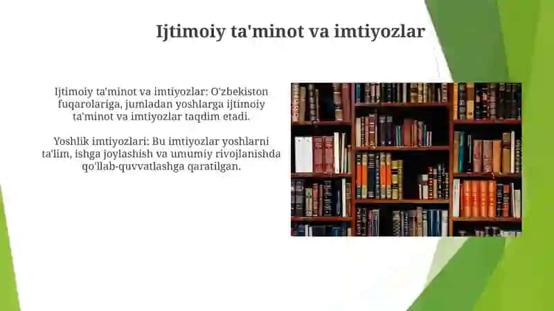 Mehmat qonunchiligida yoshlar uchun imtiyozlar 3