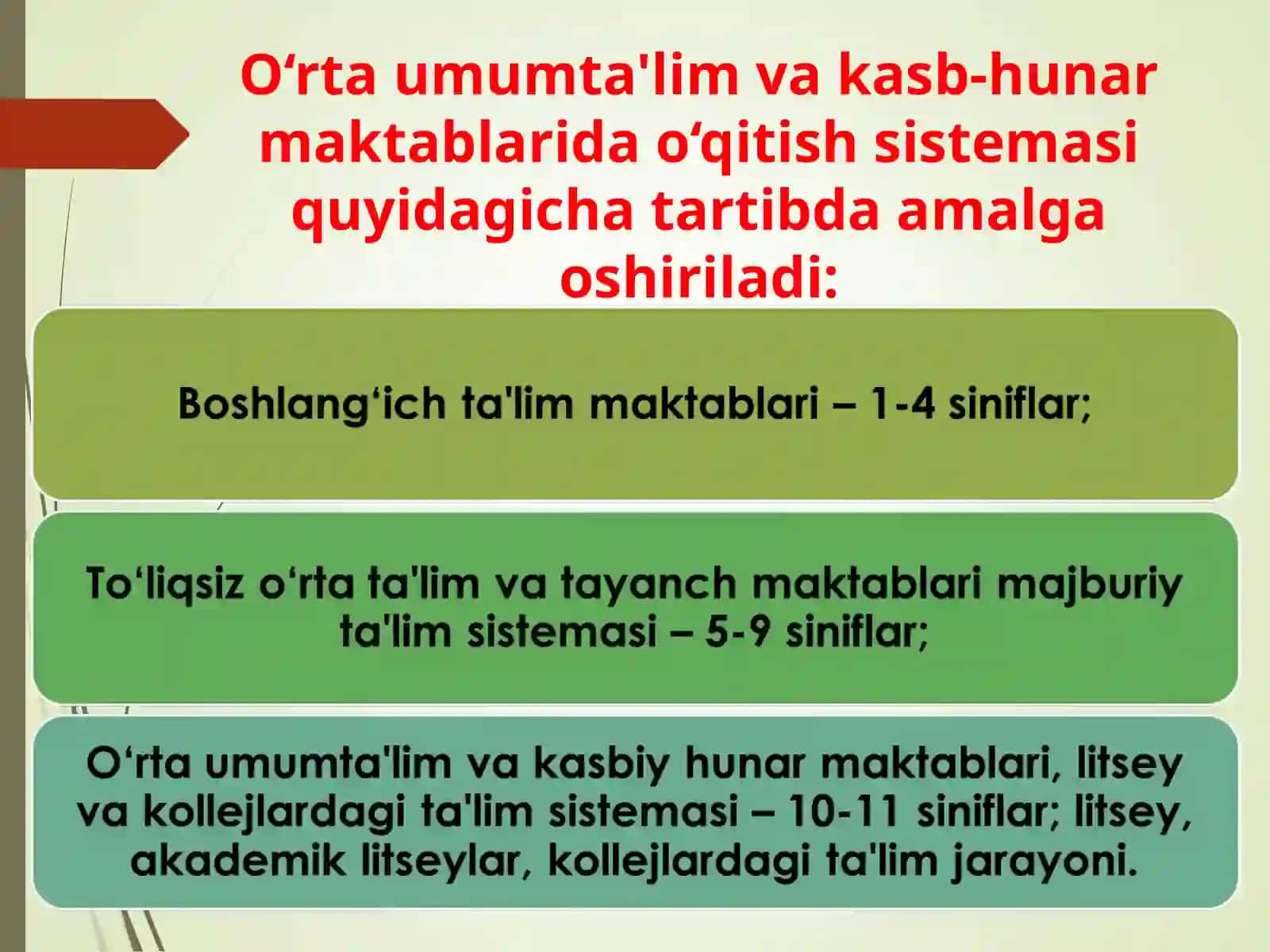 O‘rta umumta'lim va kasb-hunar maktablarida o‘qitish sistemasi 3