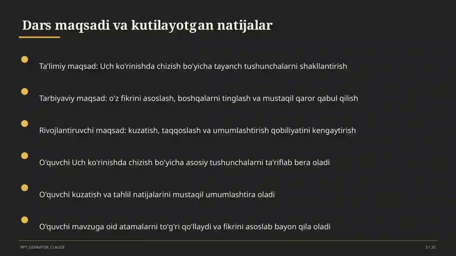 Uch ko'rinishda chizish (8-sinf) 3