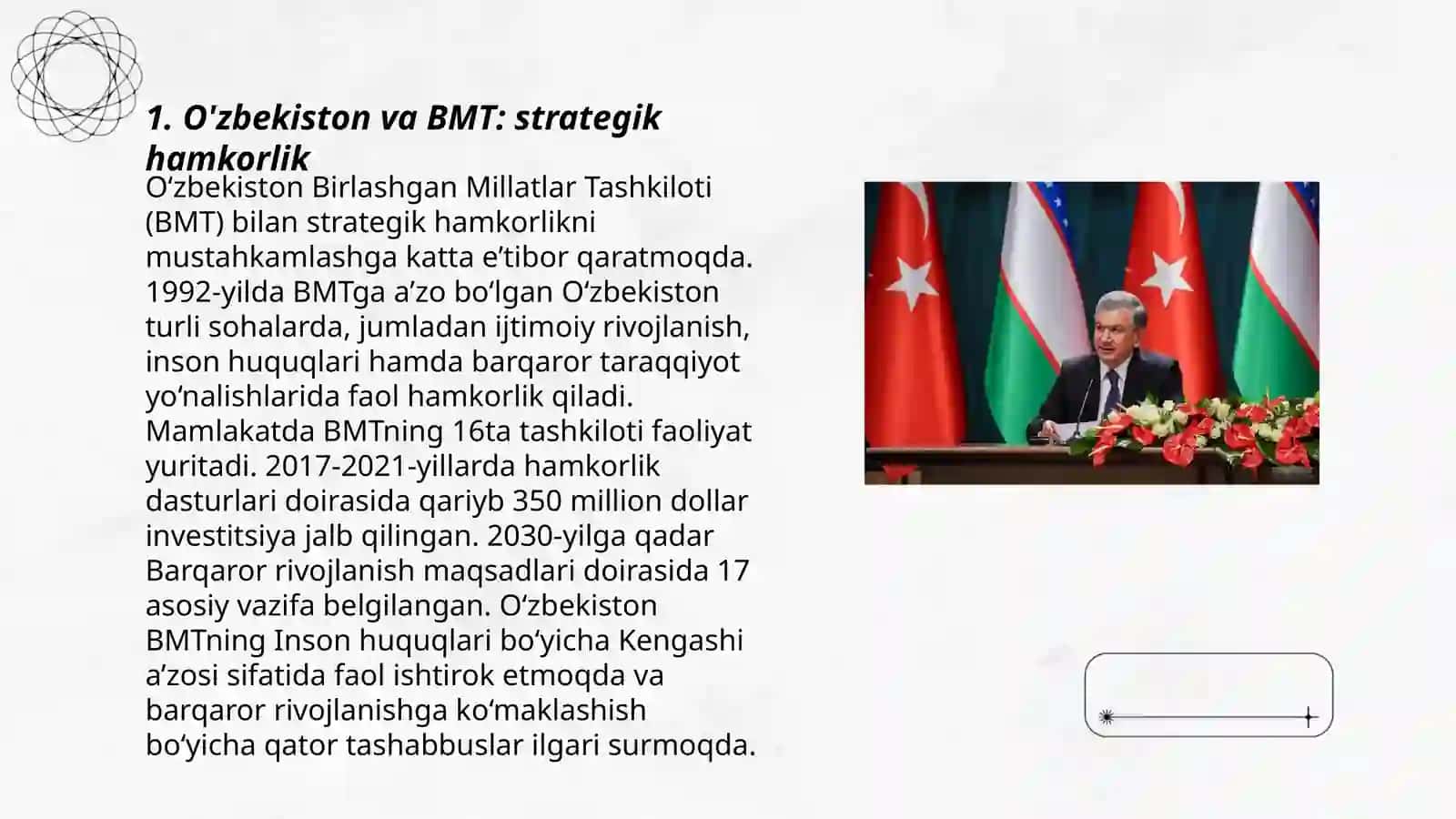 Oʻzbekiston va Jahon hamjamiyati:Oʻzbekistoning xalqaro va mintaqaviy tashkilotlar bilan hamkorlik 3