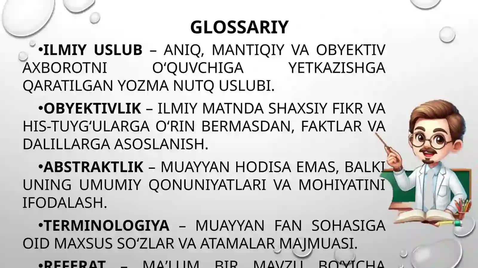Ilmiyuslub va til xususiyatlari 3