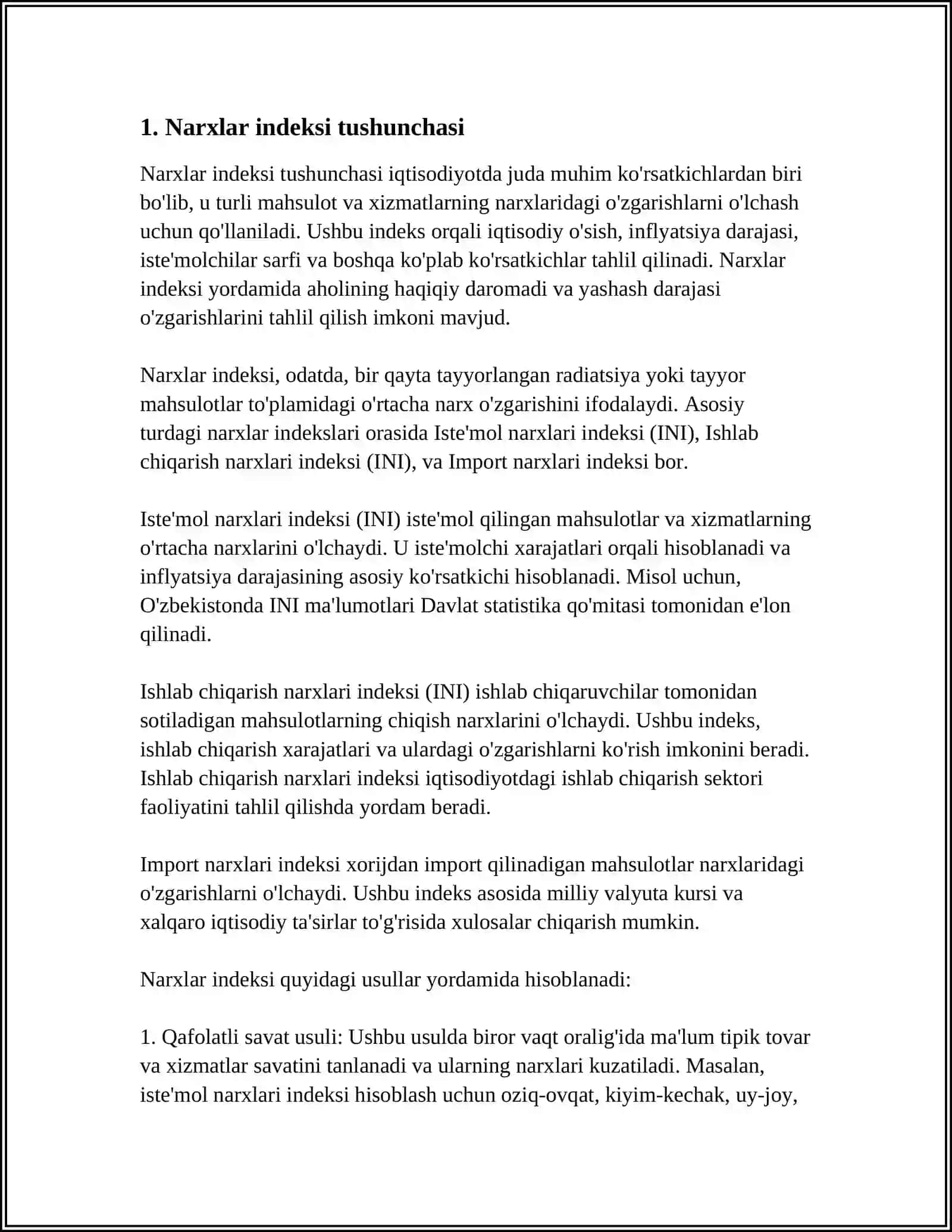 SIFAT KO'RSATKICHLARI INDEKSLARINI QURISH TAMOYILLARI (NARX INDEKSLARI) 3