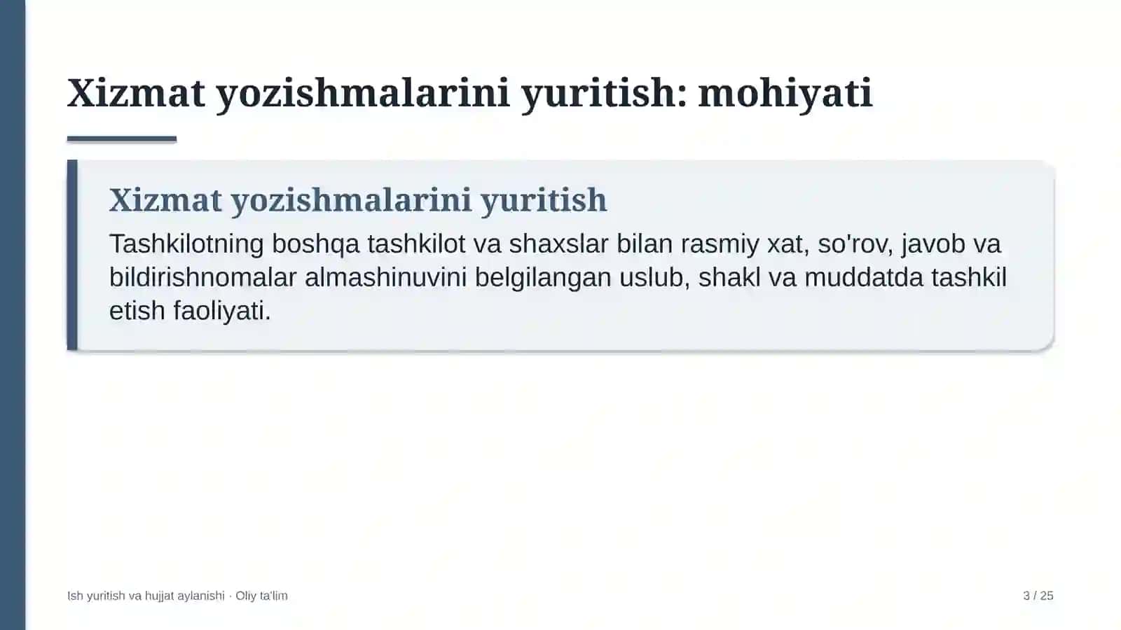 Elektr montaj ishlarida xizmat yozishmalarini yuritish 3