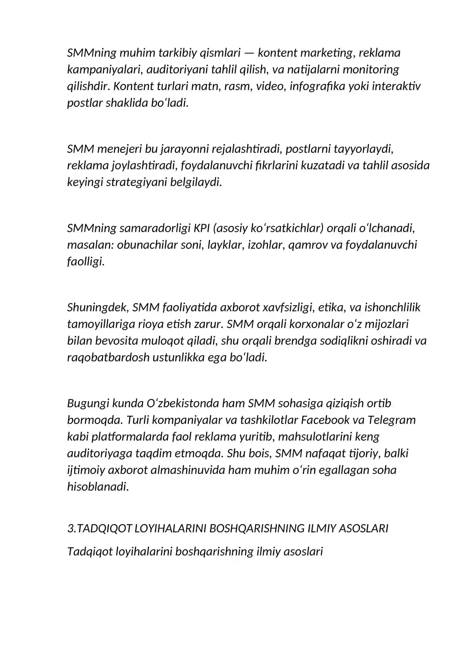 SMM asosida tadqiqot loyihalarnini boshqarish 3