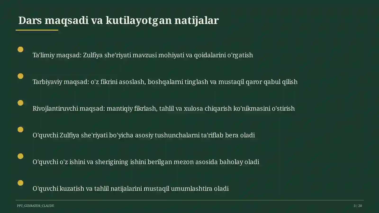 Zulfiya she'riyati (6-sinf) 3