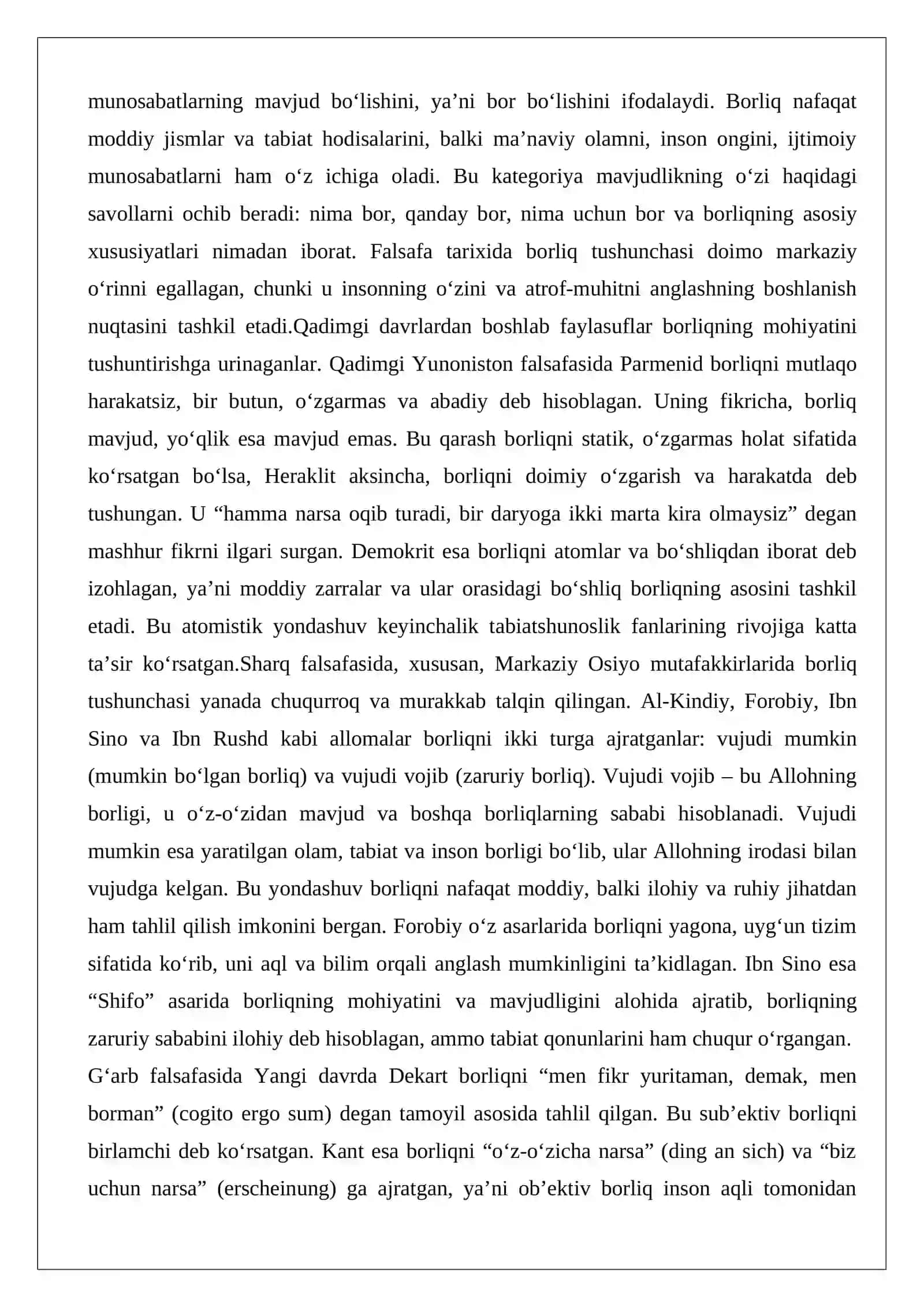 Borliqning falsafiy talqini: an’anaviy va zamonaviy yondashuvlar 3