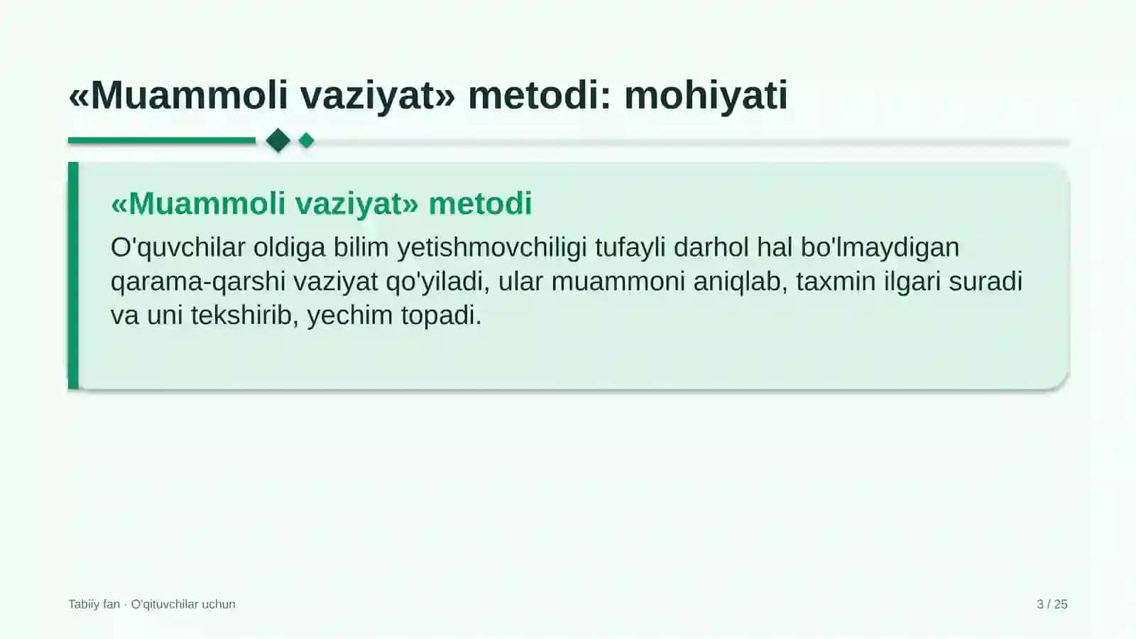 tabiiy fan darslarida muammoli vaziyat metodidan foydalanish 2613 3