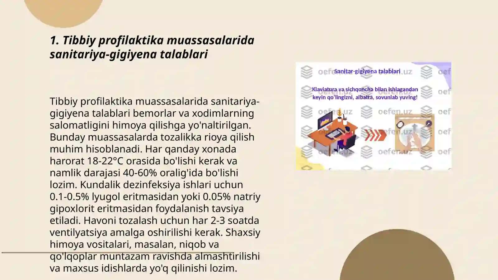 Tibbiy profilaktika muassasalarida sanitariya gigiyena rejimi 3
